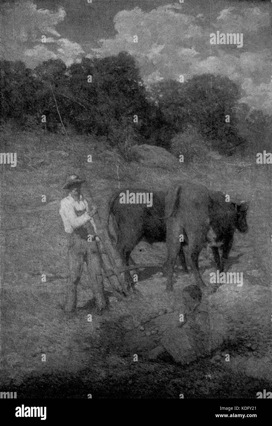 Per aratura del grano saraceno da J. Alden Weir Foto Stock