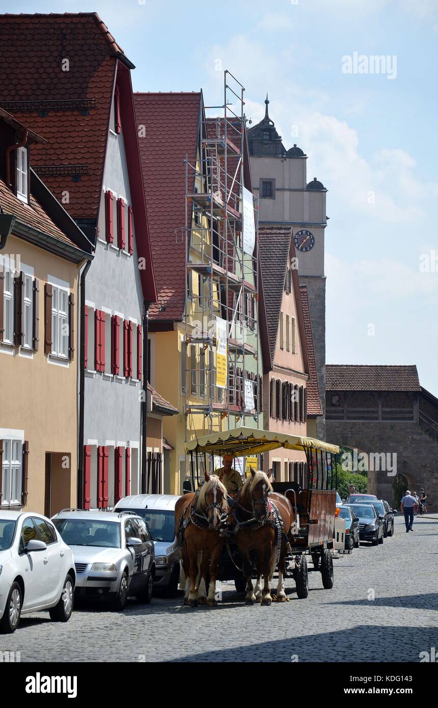 Historische Stadt Dinkelsbühl Foto Stock
