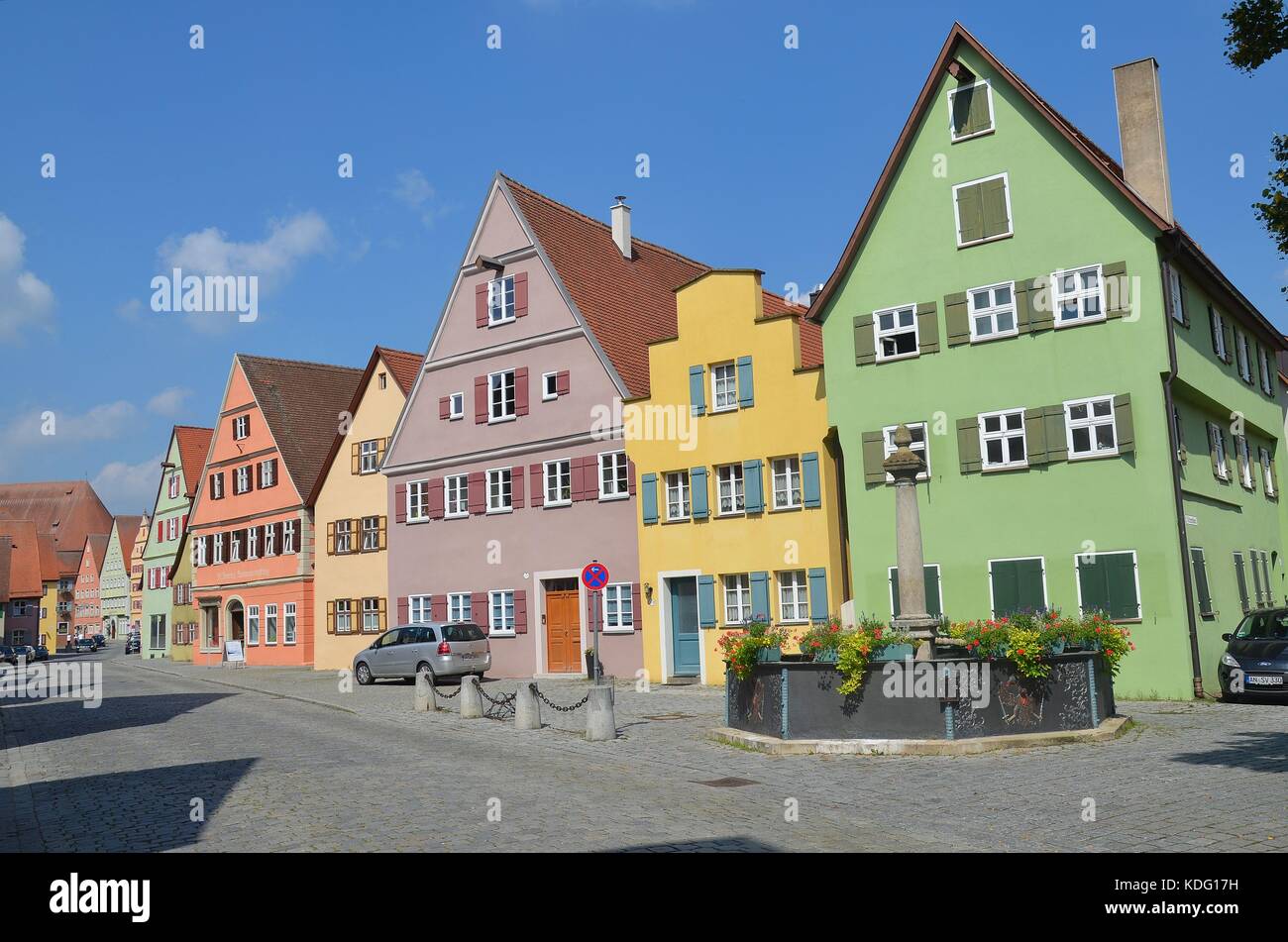 Historische Stadt Dinkelsbühl Foto Stock