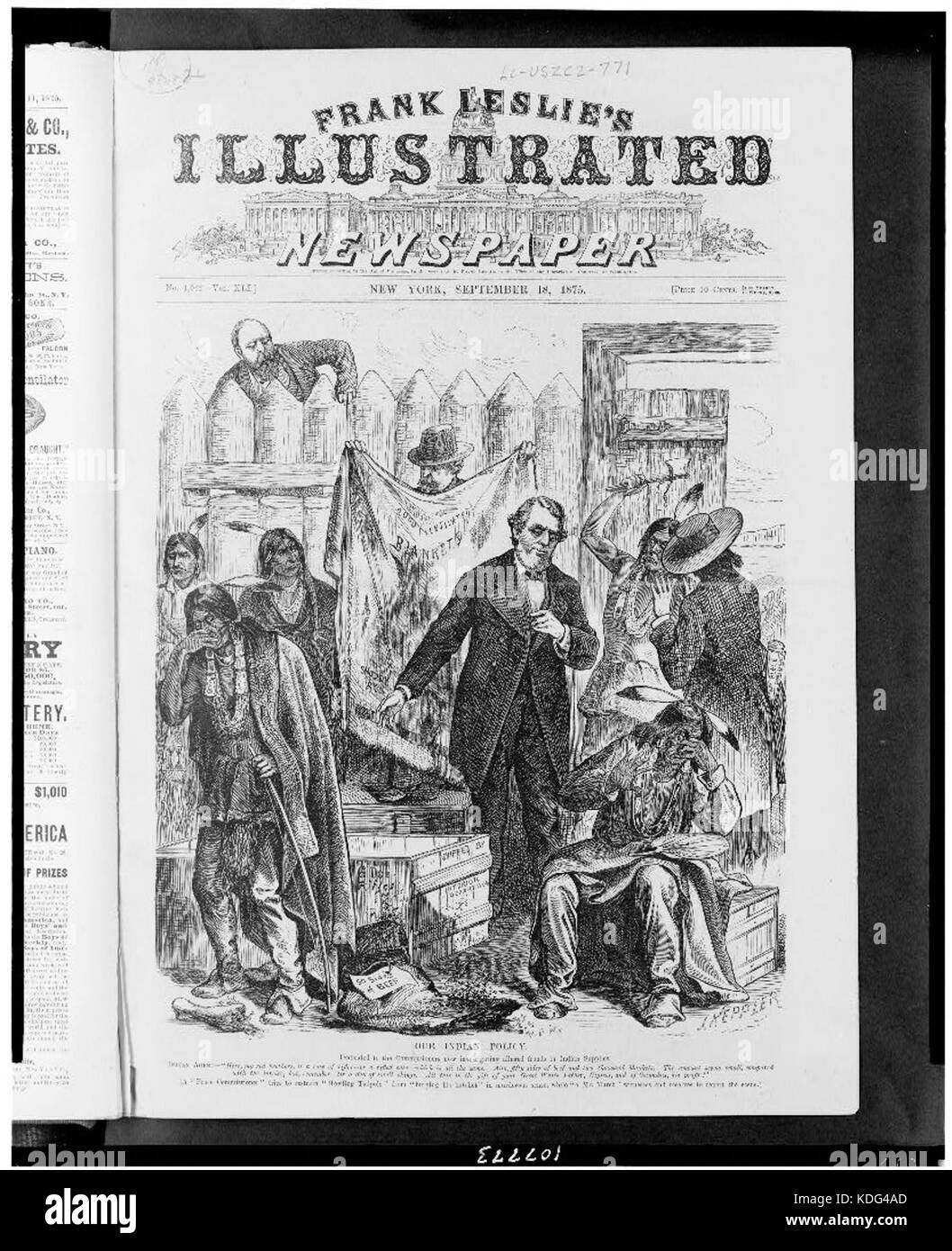 Pubblicazione governativa che delinea la politica degli Stati Uniti nei confronti delle tribù dei nativi americani, comprese le azioni amministrative e le decisioni legislative. Foto Stock