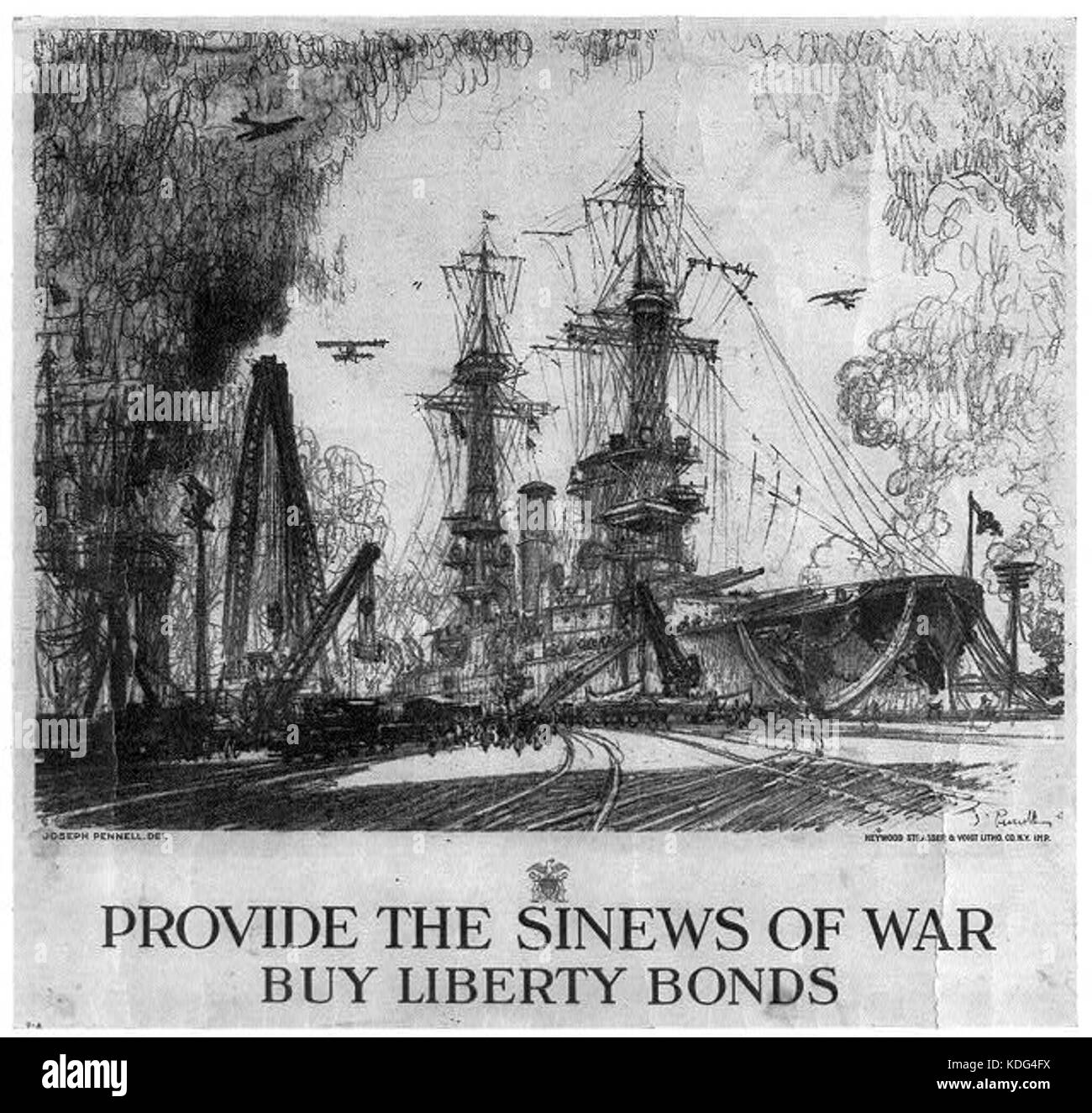 Fornire i nervi di guerra, acquistare obbligazioni Liberty LCCN2002719419 Foto Stock