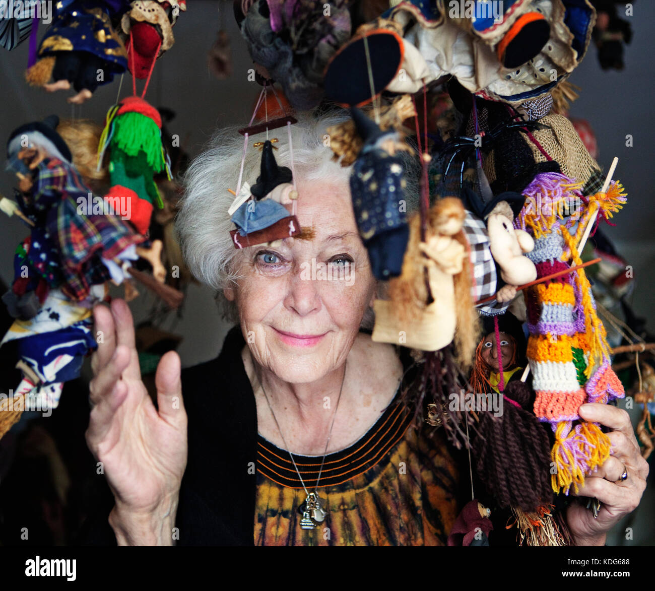 L'attrice ceca Kveta Fialova ha festeggiato il suo 80° compleanno a Praga, Repubblica Ceca, il 1° settembre 2009. Foto Stock
