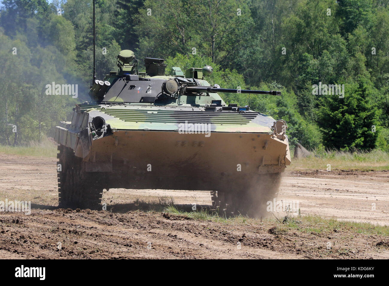 Il BVP 2 Armoured Vehicle of Czech Army, Bahna 2017 giorni di forze di terra nell'area militare di Brdy vicino Strasice nella Boemia occidentale, Repubblica Ceca, 9 giugno 2017. Foto Stock