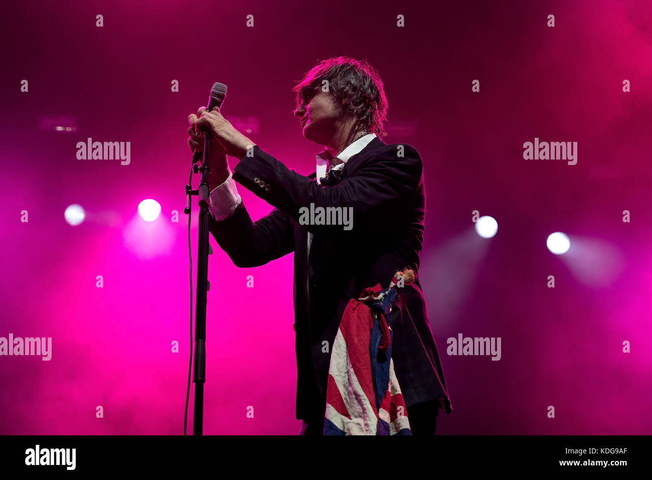 Benicassim, Spagna - Lug 15: pete doherty (musicista) esegue in concerto a fib festival il 15 luglio 2017 a Benicassim, Spagna. Foto Stock