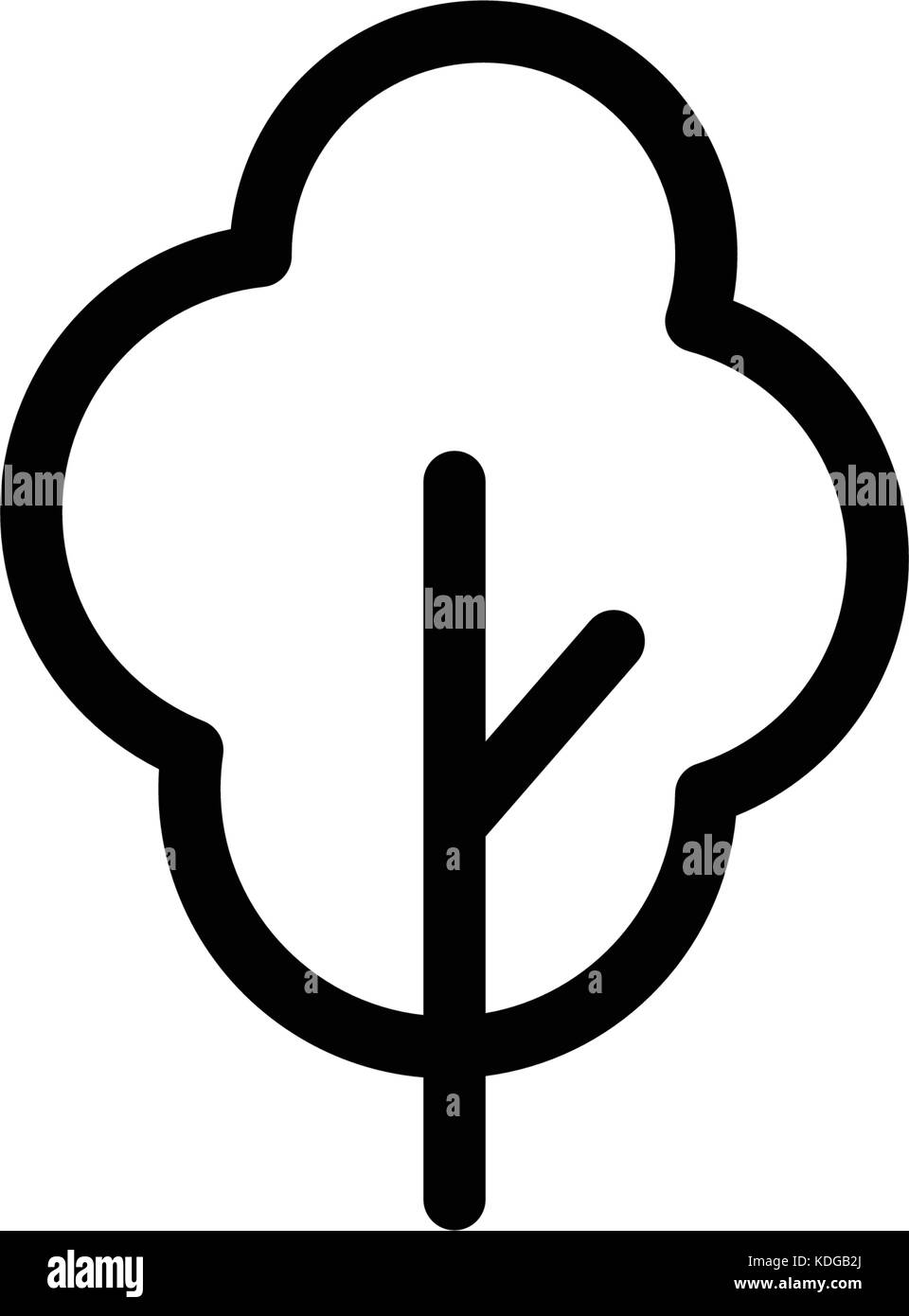 Isolato in bianco e nero e a colori bianco alberi illustrazioni. lineart vettore stile icona della foresta e il logo set. parco e giardino piatto di raccolta di segni. Illustrazione Vettoriale