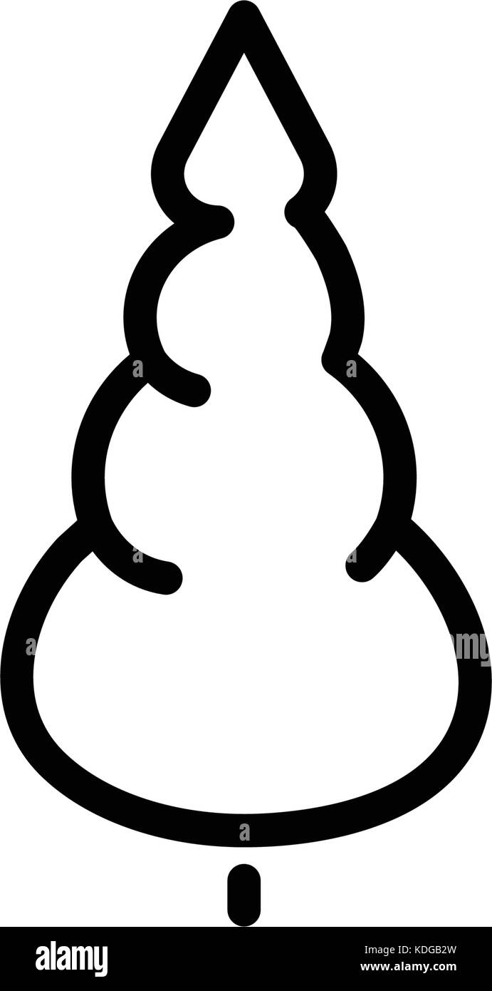 Isolato in bianco e nero e a colori bianco alberi illustrazioni. lineart vettore stile icona della foresta e il logo set. parco e giardino piatto di raccolta di segni. Illustrazione Vettoriale