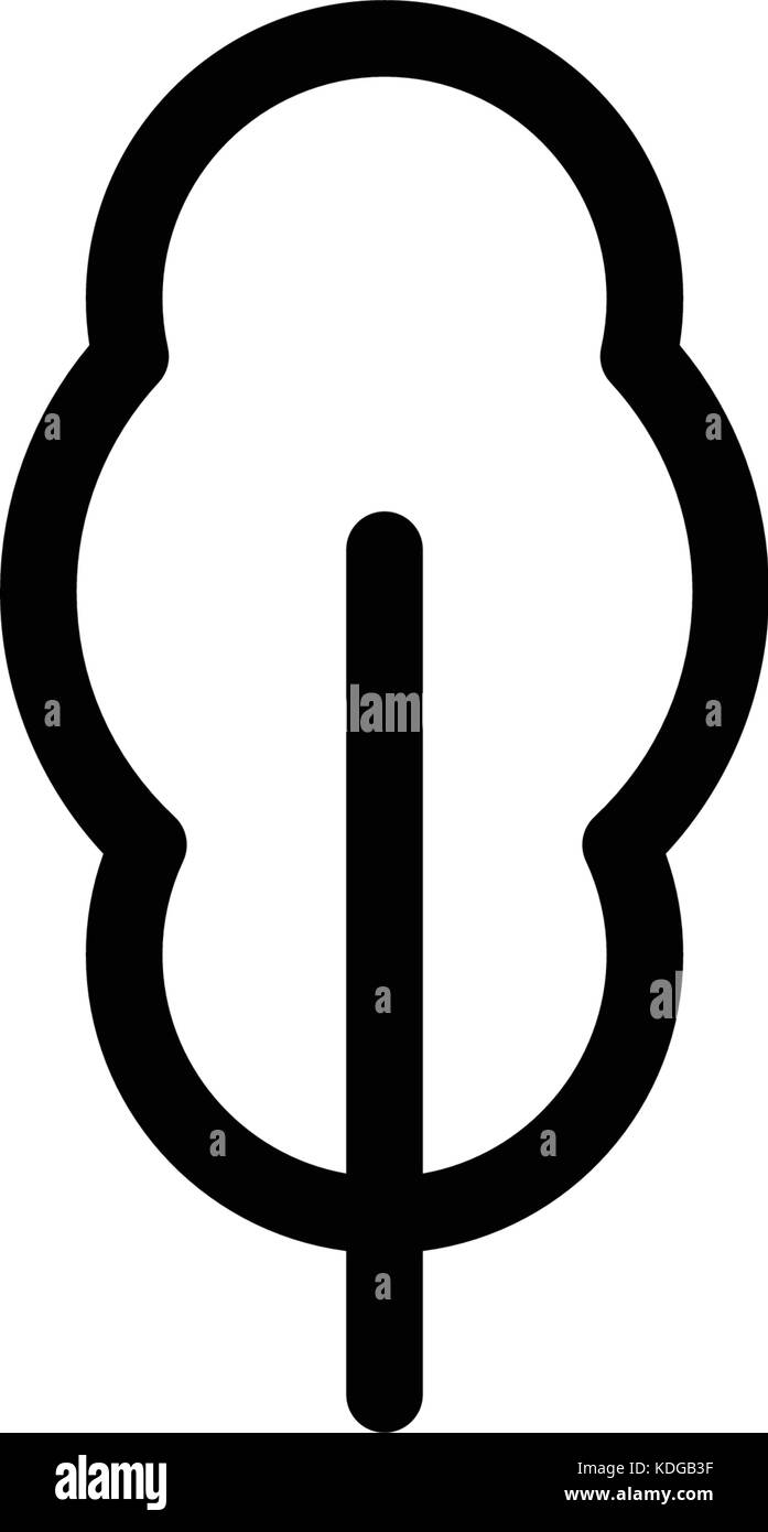 Isolato in bianco e nero e a colori bianco alberi illustrazioni. lineart vettore stile icona della foresta e il logo set. parco e giardino piatto di raccolta di segni. Illustrazione Vettoriale