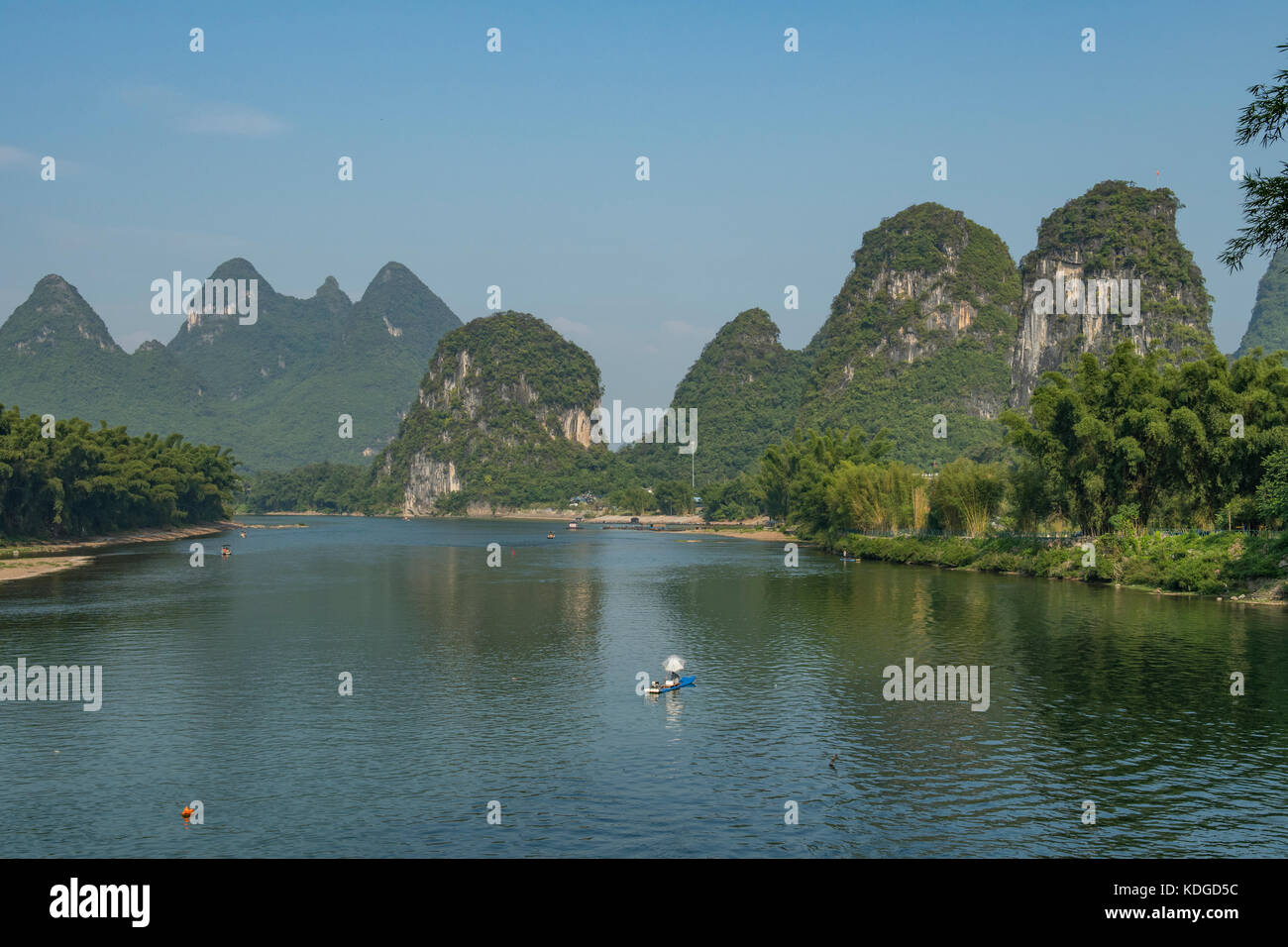 Il Fiume Lijiang, Yangshuo, Guangxi, Cina Foto Stock