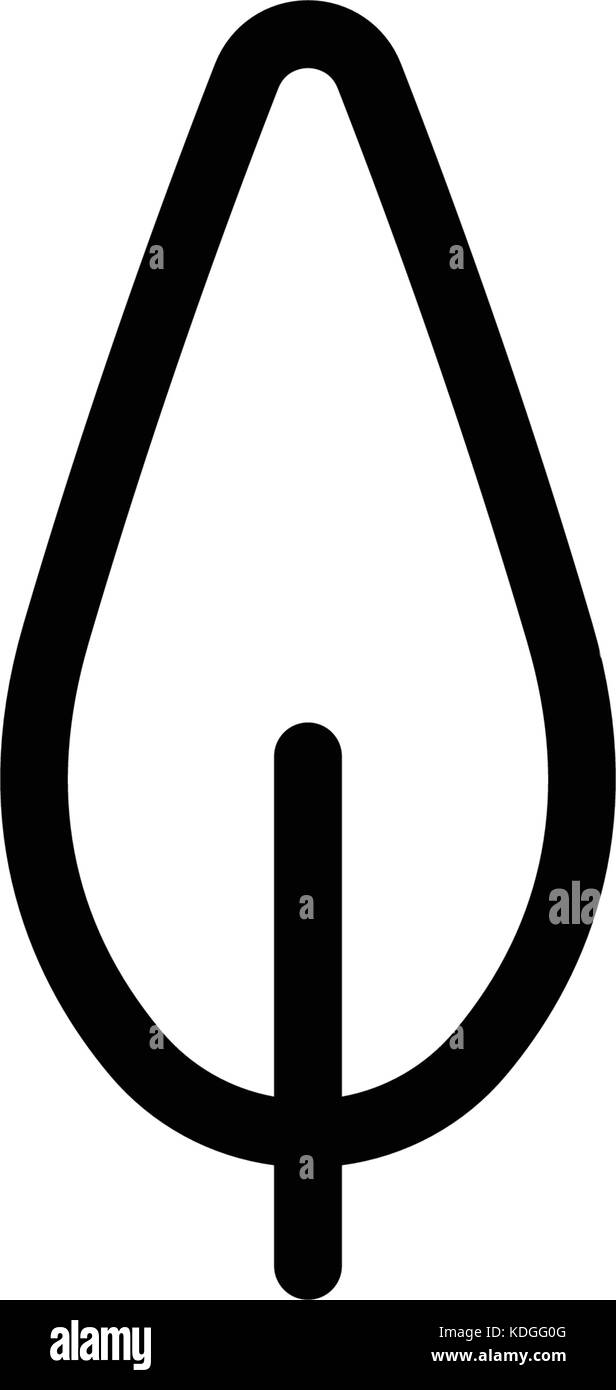 Isolato in bianco e nero e a colori bianco alberi illustrazioni. lineart vettore stile icona della foresta e il logo set. parco e giardino piatto di raccolta di segni. Illustrazione Vettoriale