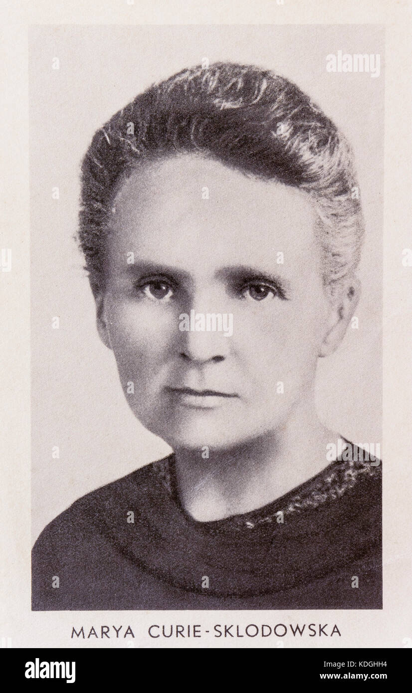 Ritratto dello scienziato Marie Curie Foto Stock
