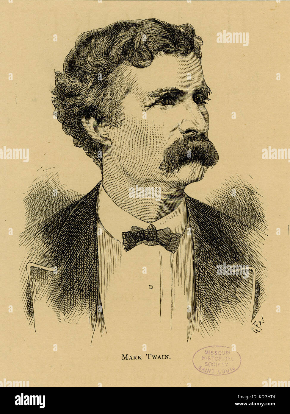 Mark Twain. (Samuel Clemens) Foto Stock