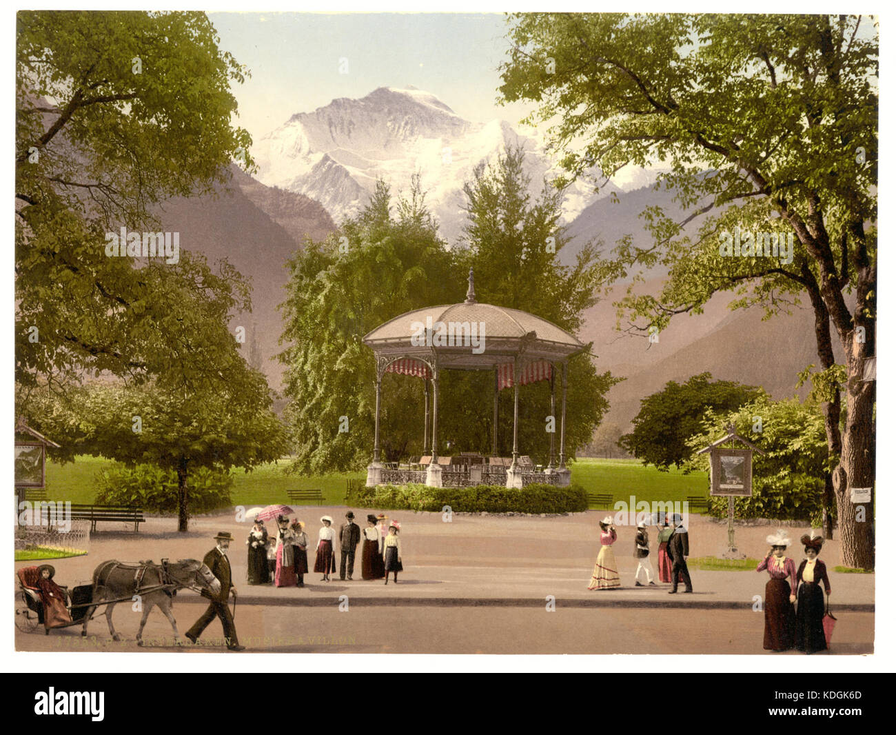 Interlaken, musica Pavillion, Oberland bernese, Svizzera LCCN2001701186 Foto Stock