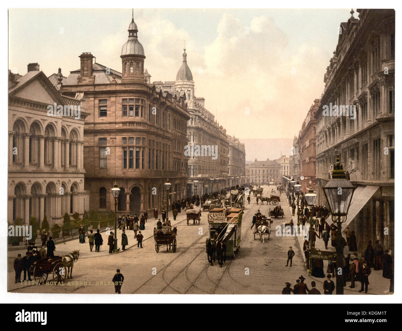 Royal Avenue, Belfast. Contea di Antrim, Irlanda LCCN2002717367 Foto Stock