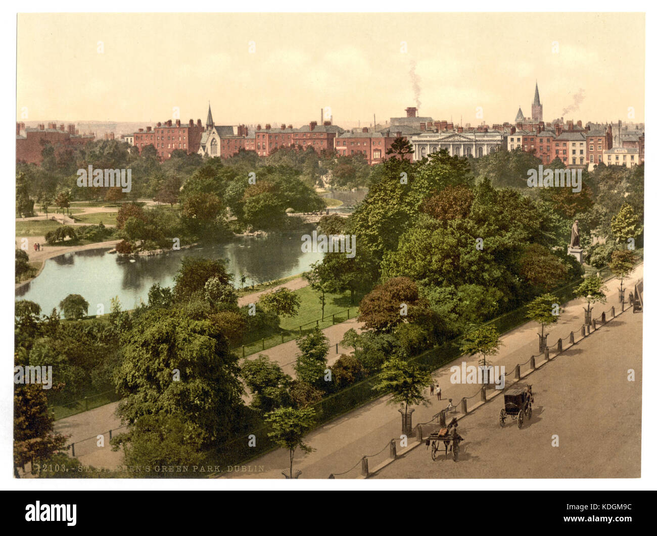 St. Stephen's Green Park di Dublino. County Dublin, Irlanda LCCN2002717399 Foto Stock