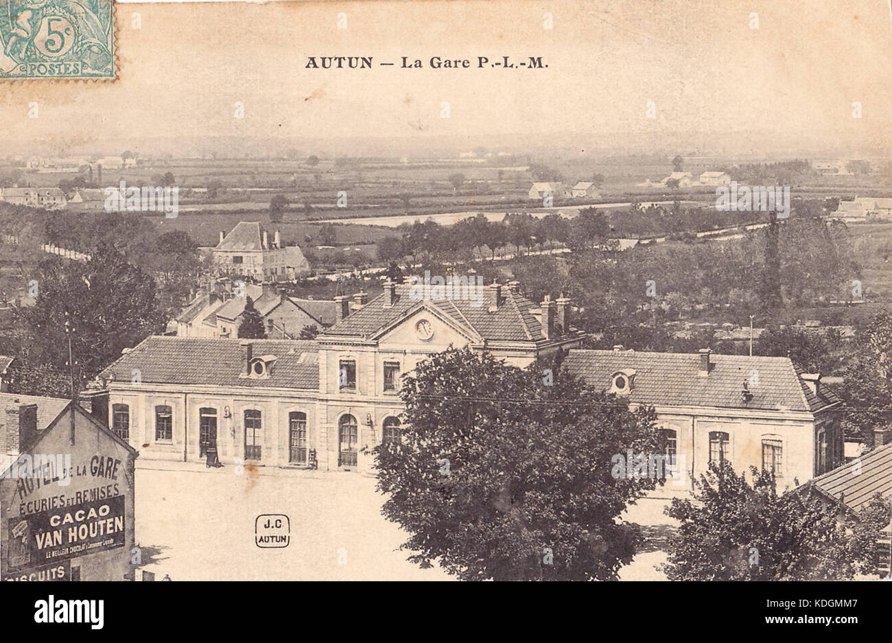 JC AUTUN La Gare P. L. M. Foto Stock