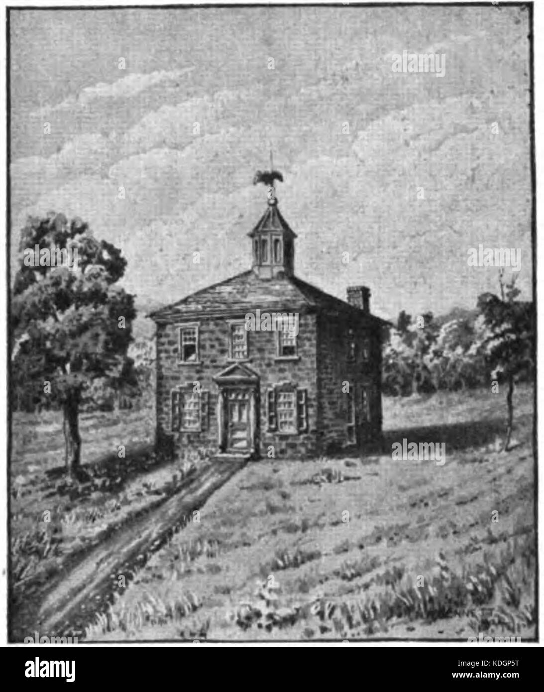 Ohio prima Statehouse, Chillicothe, Ohio 1800 Foto Stock