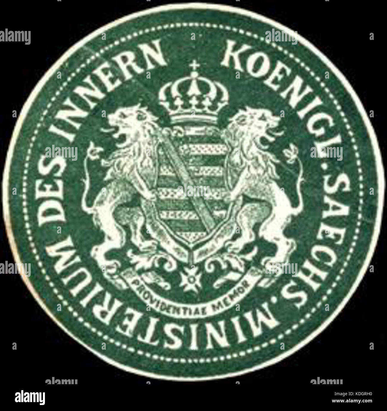 Siegelmarke Koeniglich Saechsische Ministerium des Innern W0211248 Foto Stock