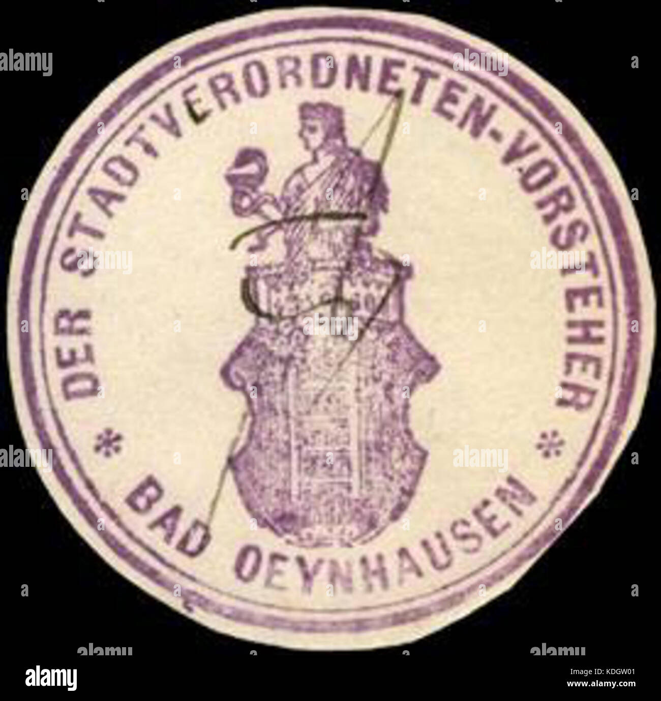 Siegelmarke Der Vorsteher Stadtverordneten Bad Oeynhausen W0217094 Foto Stock
