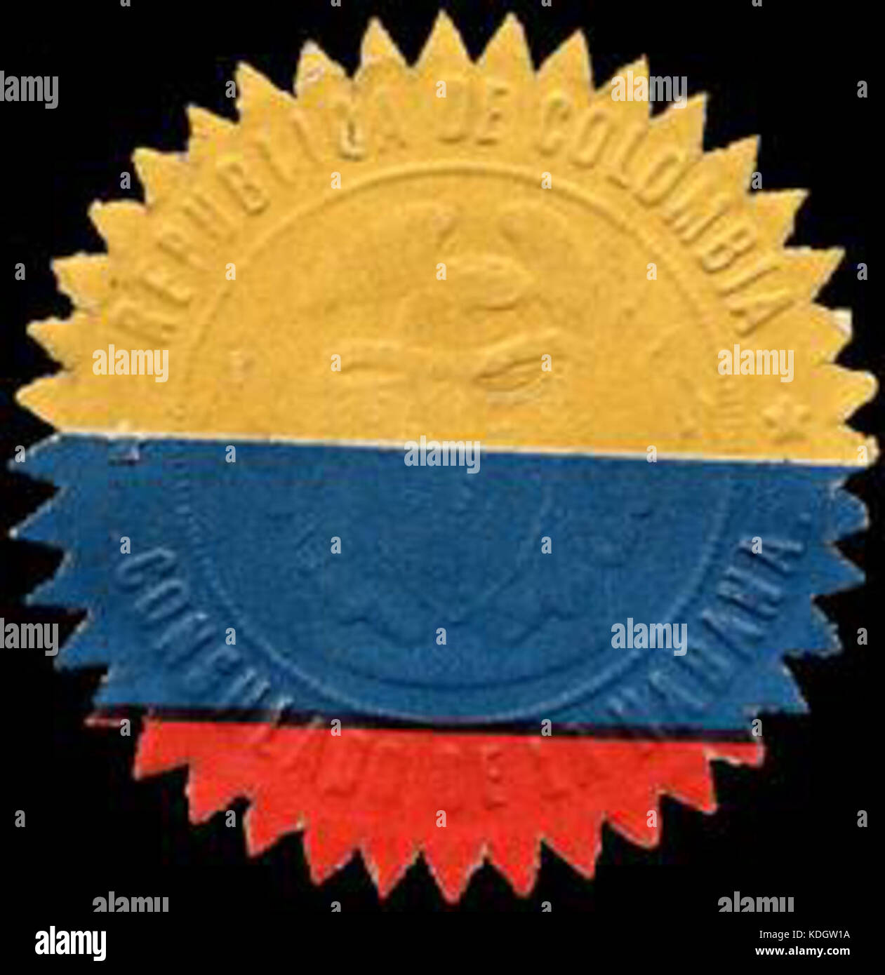 Siegelmarke Republica de Colombia Consulado de la Habana W0217300 Foto Stock