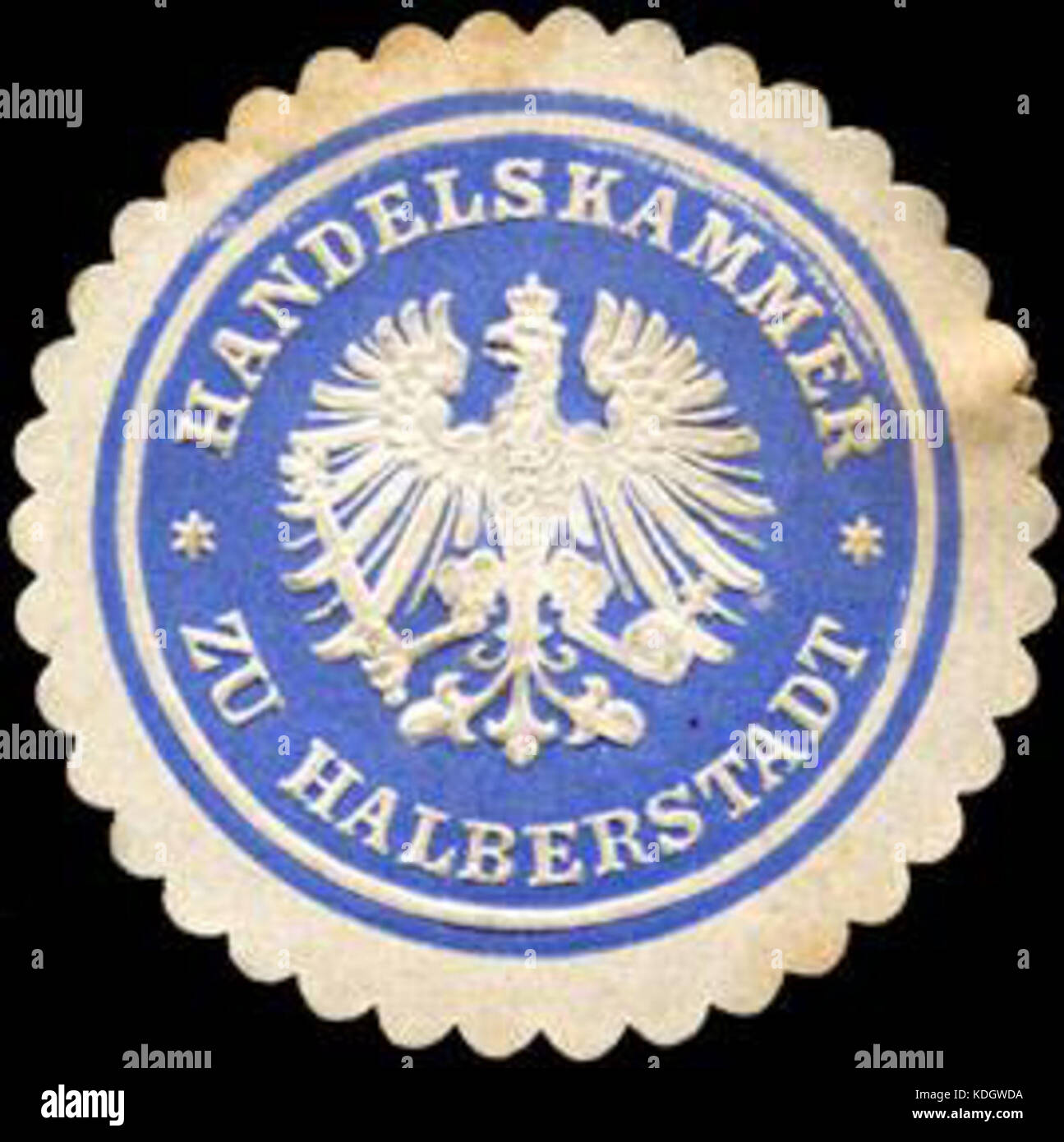 Siegelmarke Handelskammer zu Halberstadt W0219919 Foto Stock