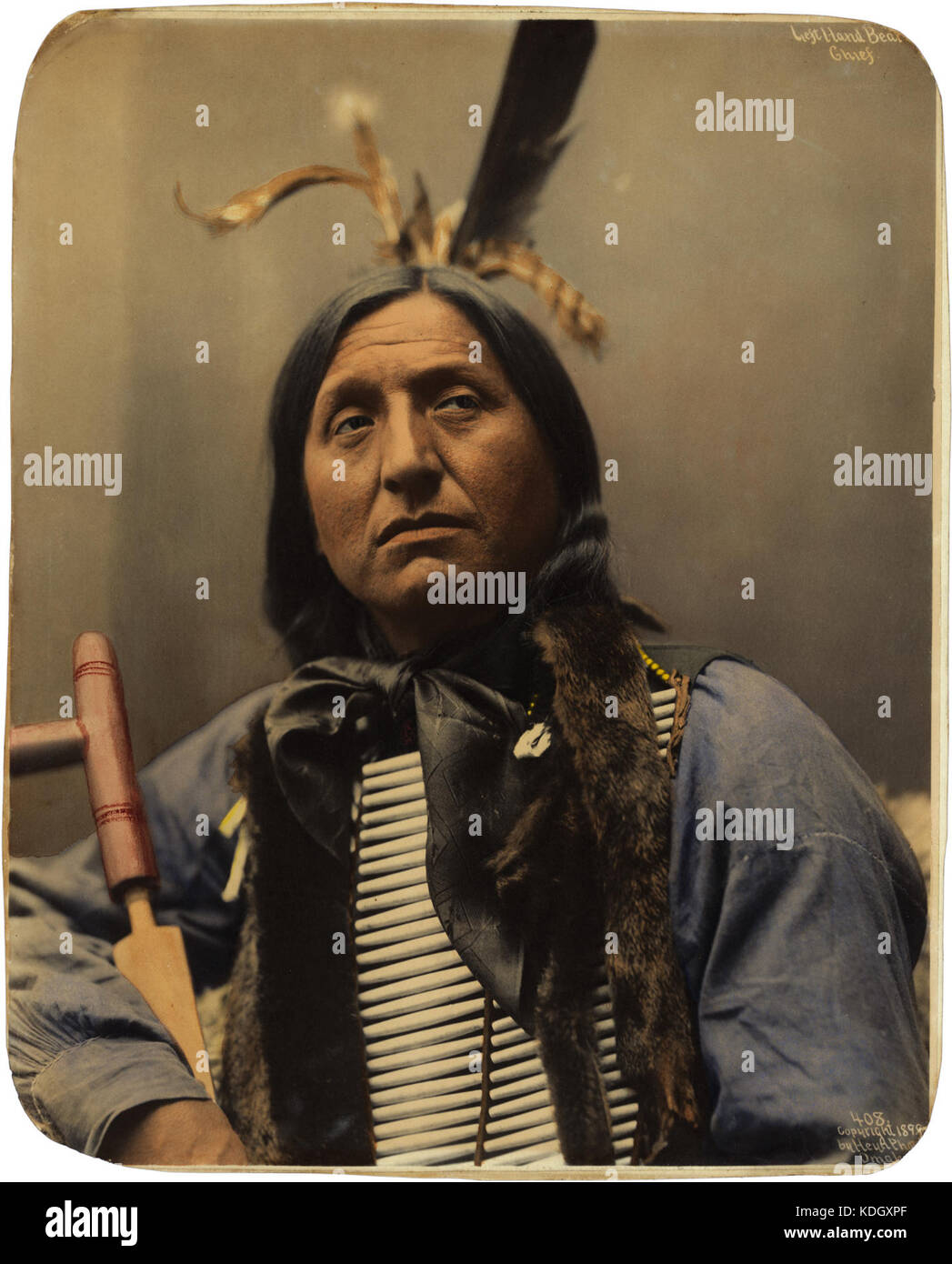 Mano sinistra di orso, Oglala Sioux chief, da Heyn foto, 1899 Foto Stock