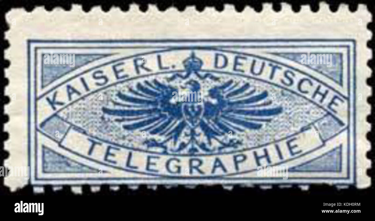 Siegelmarke Kaiserlich Deutsche Telegraphie W0240204 Foto Stock