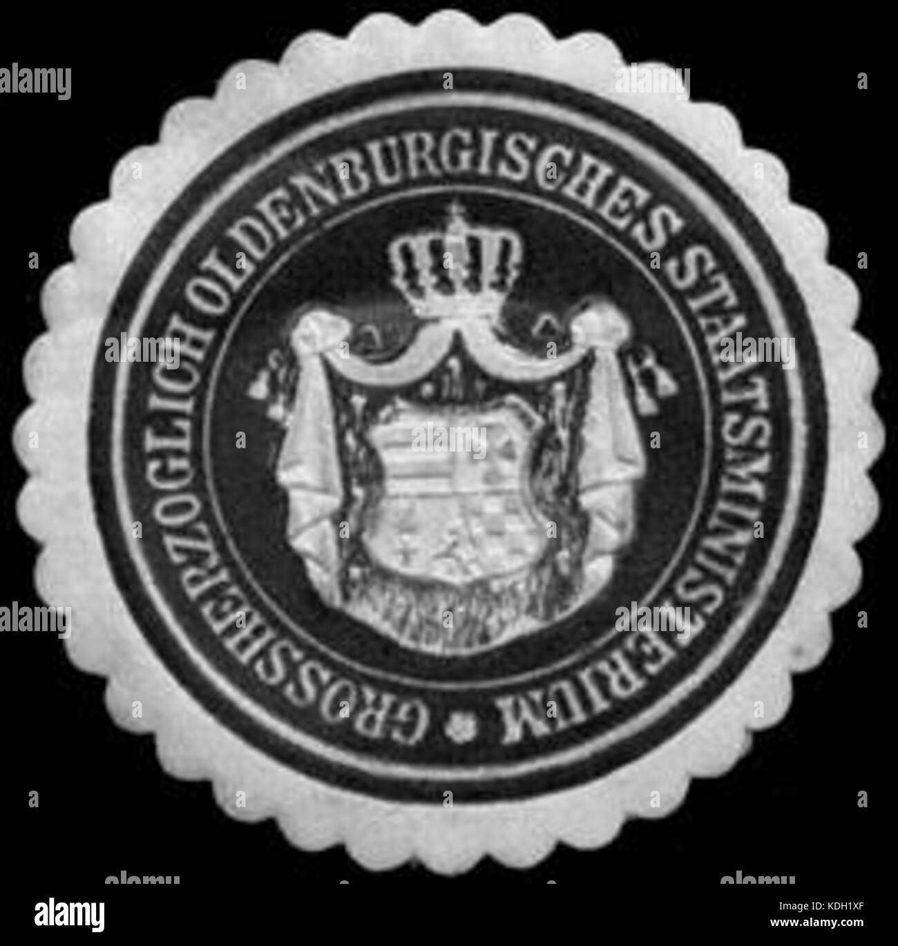 Siegelmarke Grossherzoglich Oldenburgisches Staatsministerium W0255921 Foto Stock