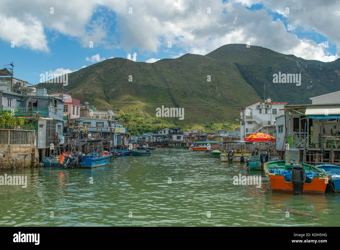 Tai o villaggio di pescatori, l'Isola di Lantau, Hong Kong, Cina Foto Stock