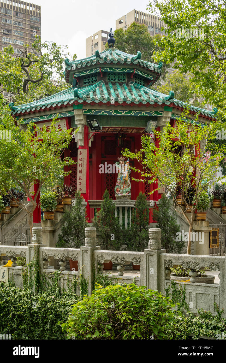 Il padiglione a wong tai sin temple, Kowloon, Hong Kong, Cina Foto Stock