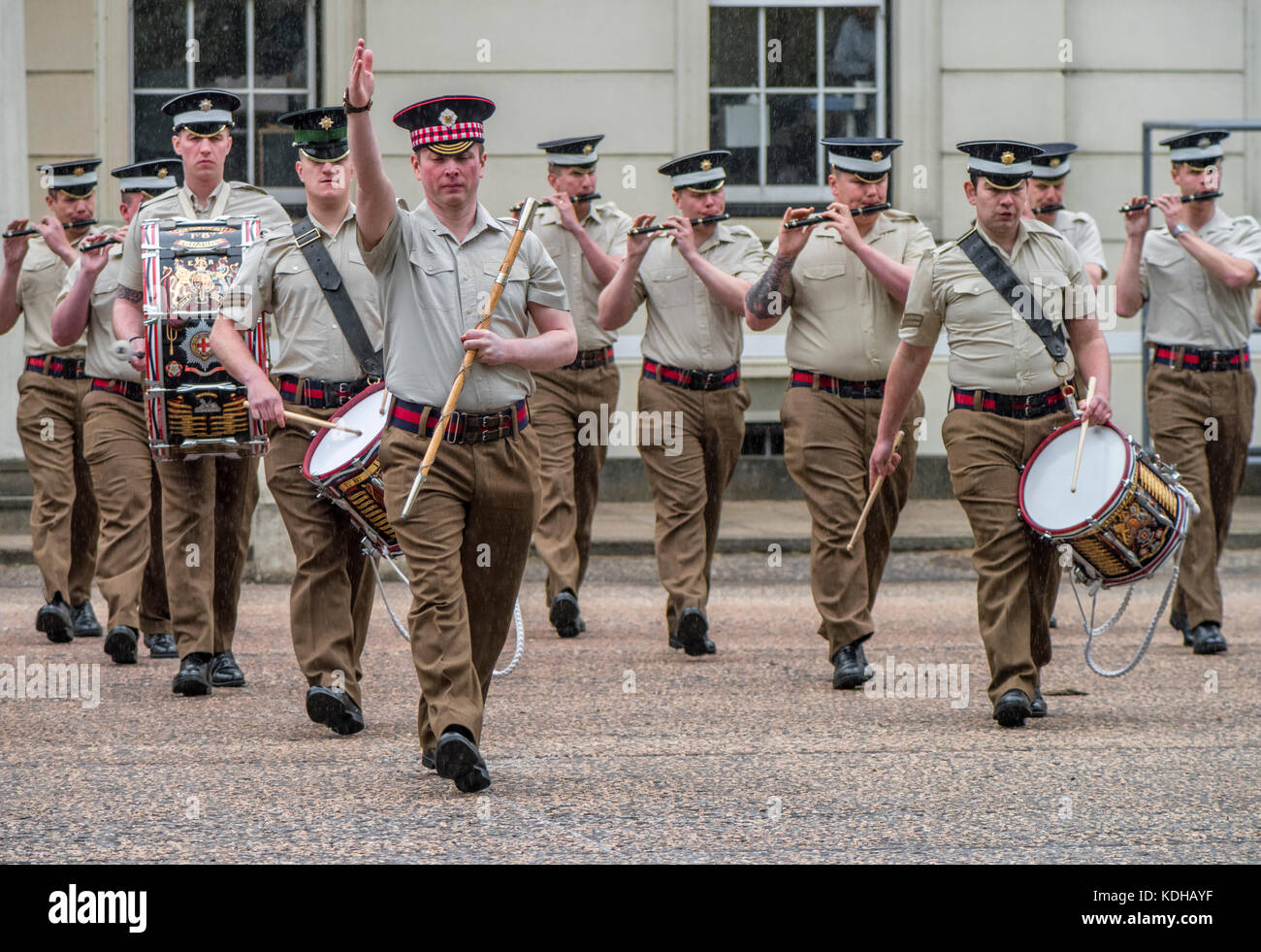 Orchestra militare nei pressi di Whitehall. Londra Foto Stock