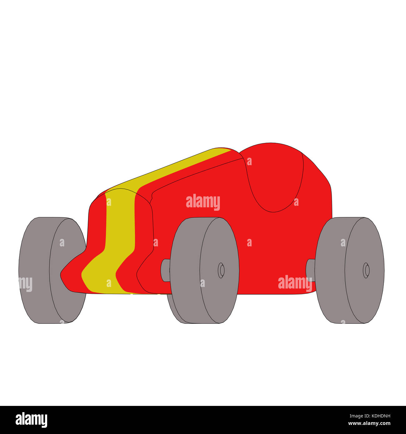 Fast giocattolo auto racing con contorni neri Foto Stock
