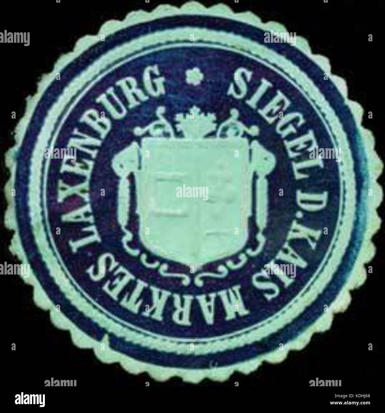 Siegelmarke Siegel des kaiserlichen Marktes Laxenburg W0318805 Foto Stock