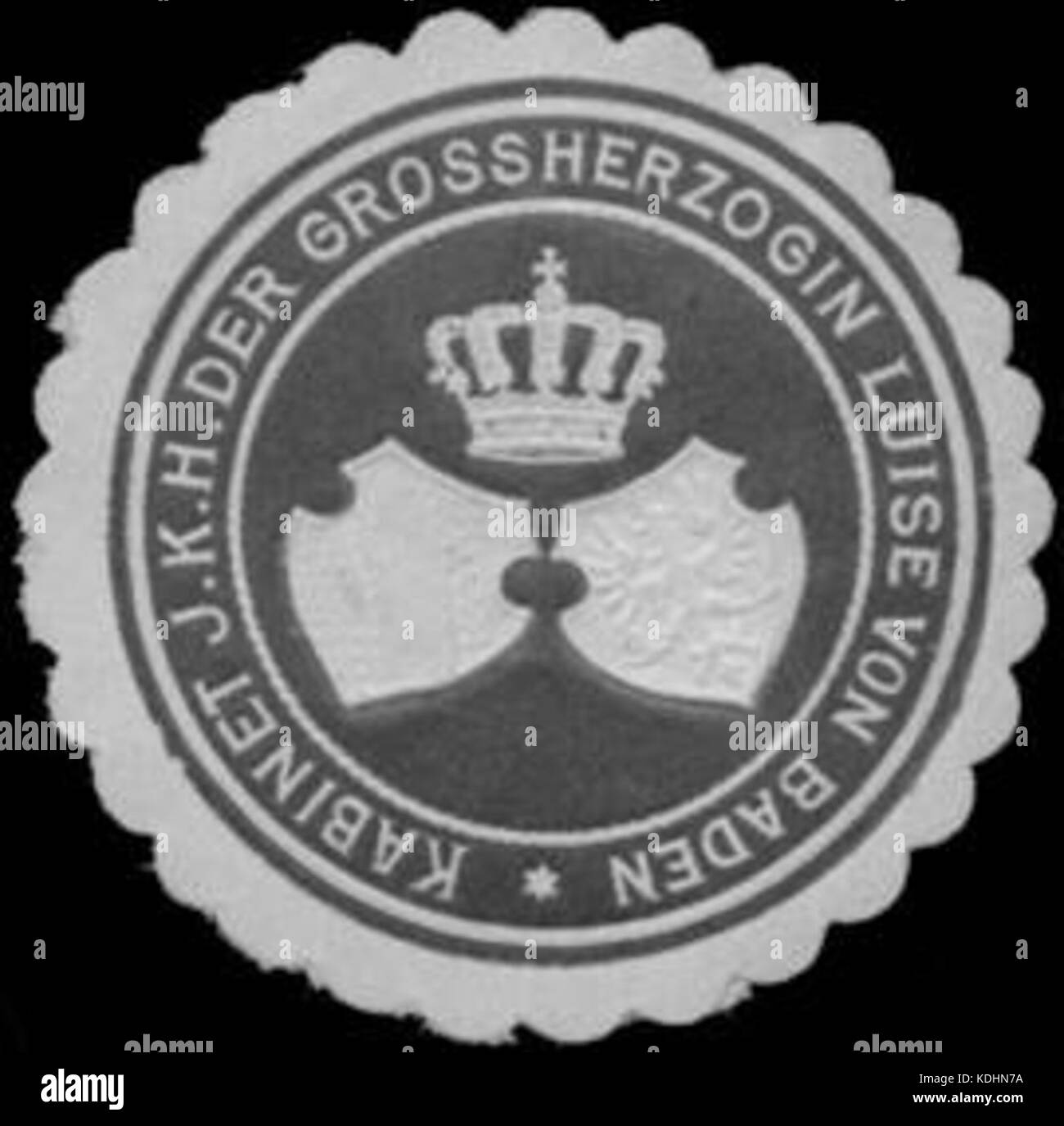 Siegelmarke Kabinett I.K.H. der Grossherzogin Luise von Baden W0350205 Foto Stock