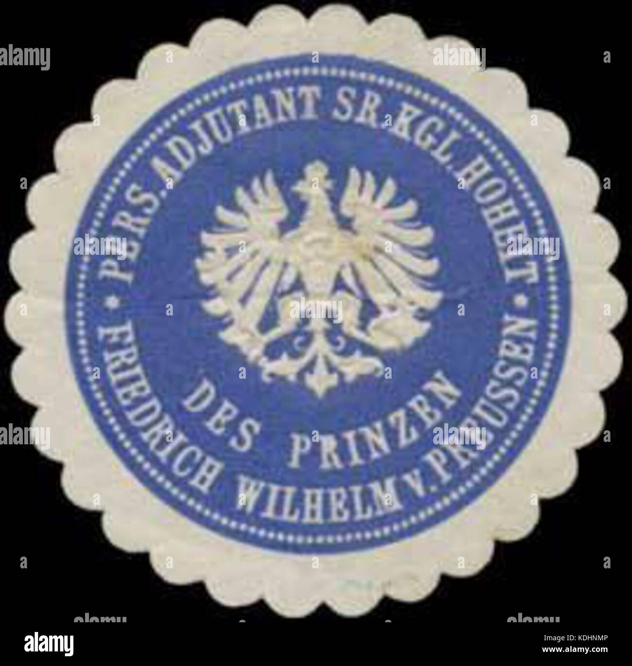 Siegelmarke Pers. L'aiutante S.K.H. d. Prinzen Friedrich Wilhelm von Preussen W0353588 Foto Stock