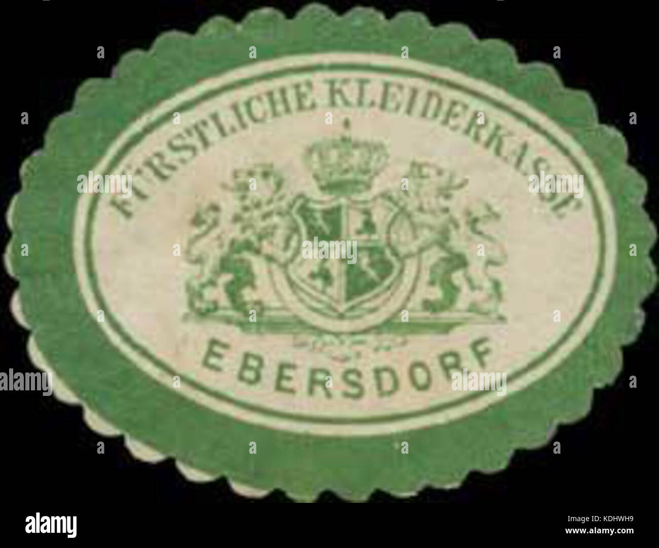 Siegelmarke F. Kleiderkasse Ebersdorf W0390416 Foto Stock
