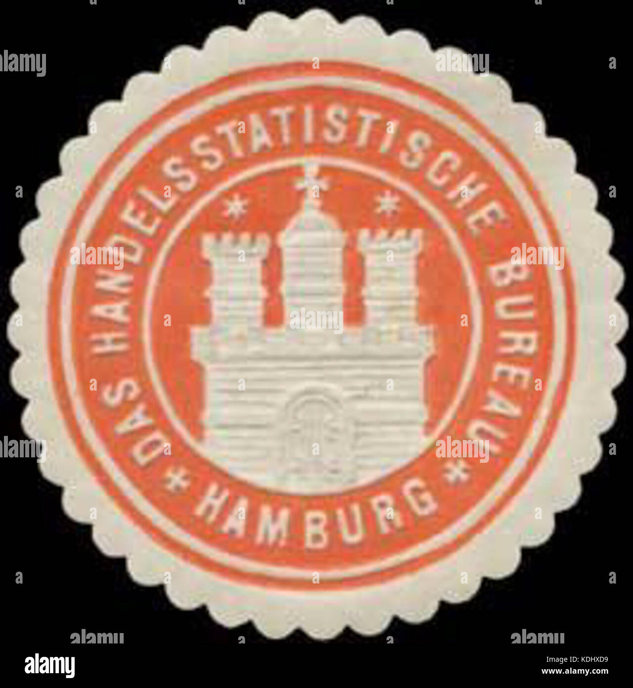 Das Siegelmarke Handelsstatistische Bureau Amburgo W0393100 Foto Stock