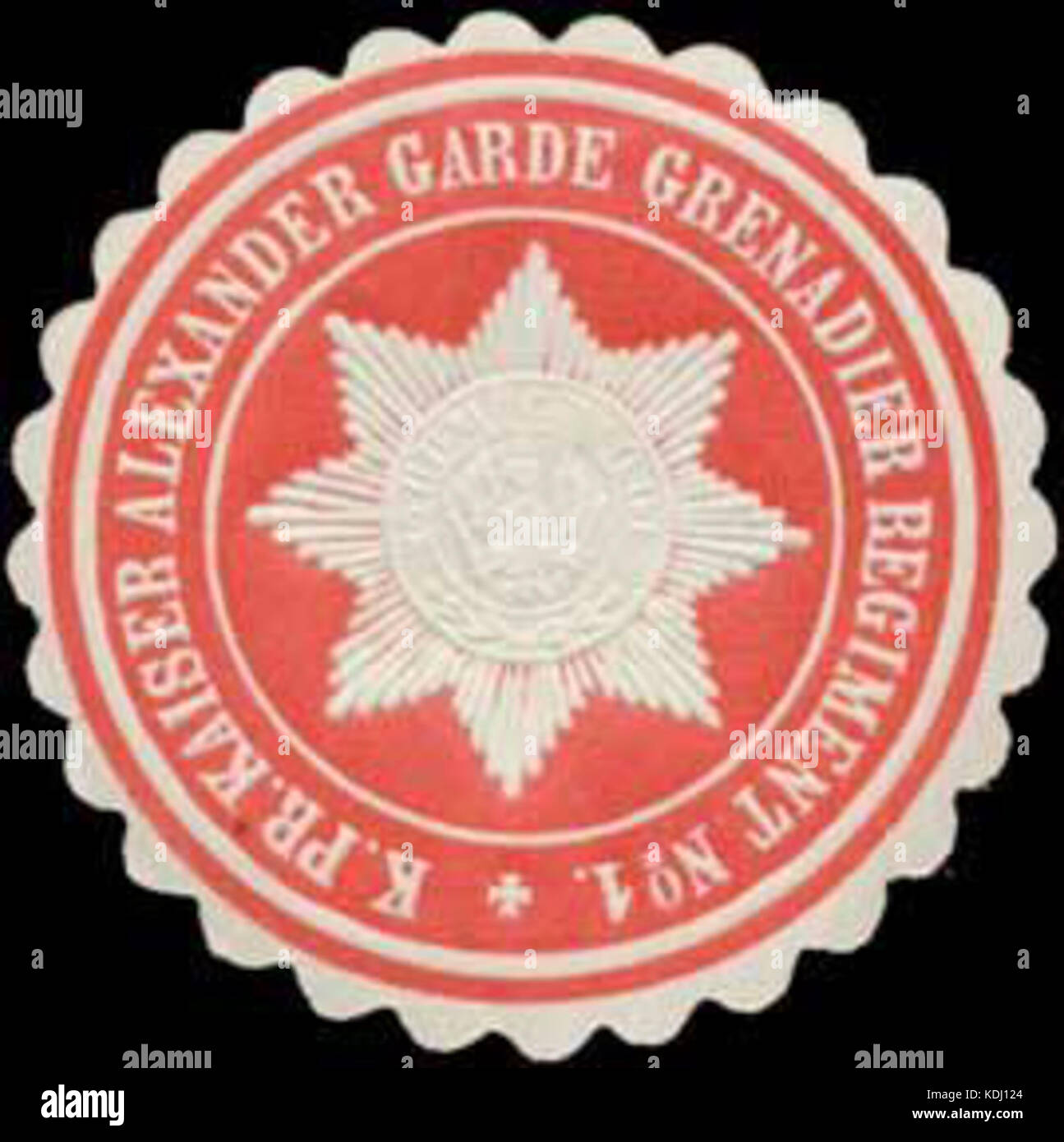 Siegelmarke K.Pr. Kaiser Alexander Garde reggimento granatieri n. 1 W0329079 Foto Stock