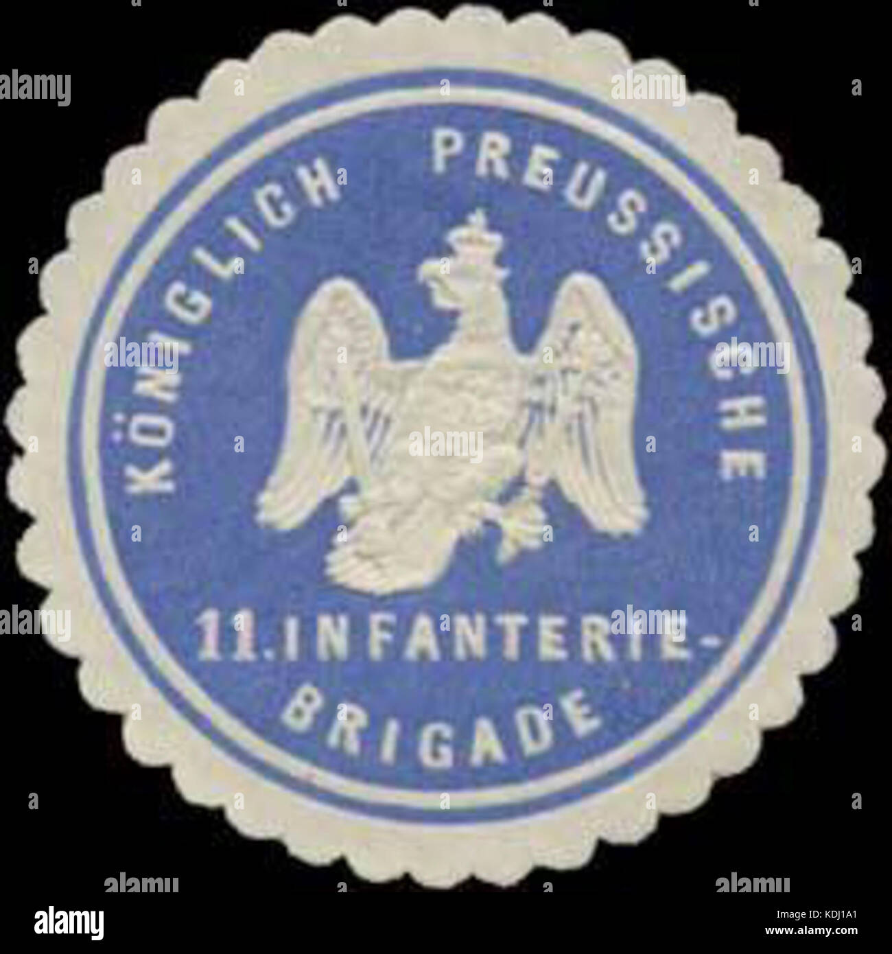 Siegelmarke K. Preussische 11. Infanterie Brigade W0338231 Foto Stock