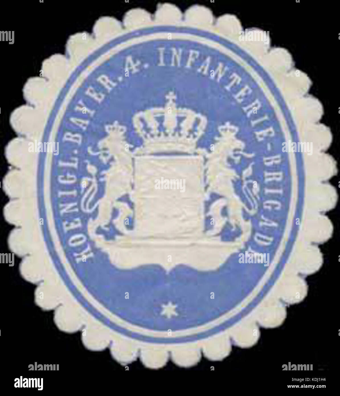 Siegelmarke K. Bay. 4. Infanterie Brigade W0346769 Foto Stock