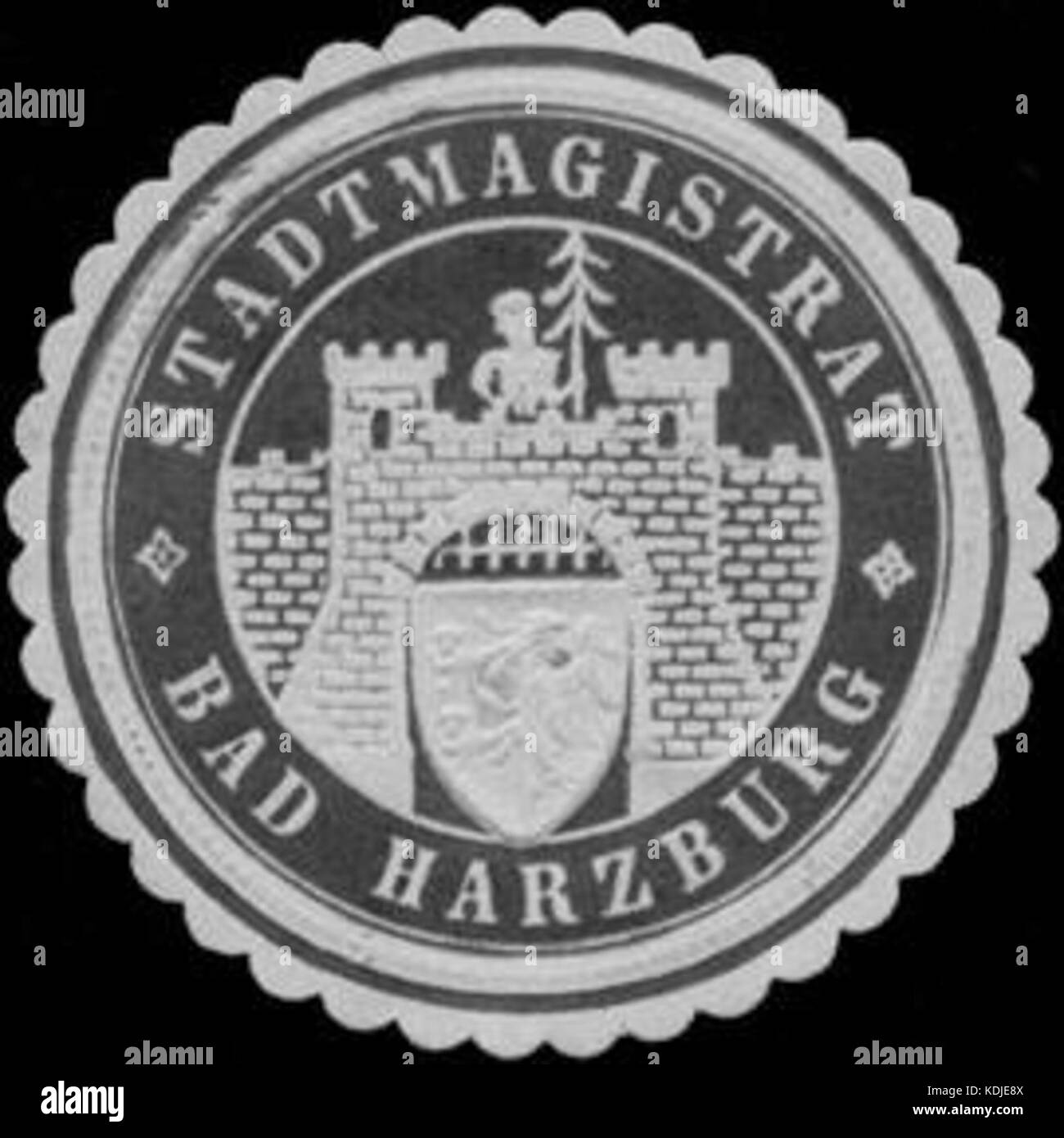 Siegelmarke Stadtmagistrat Bad Harzburg W0325987 Foto Stock