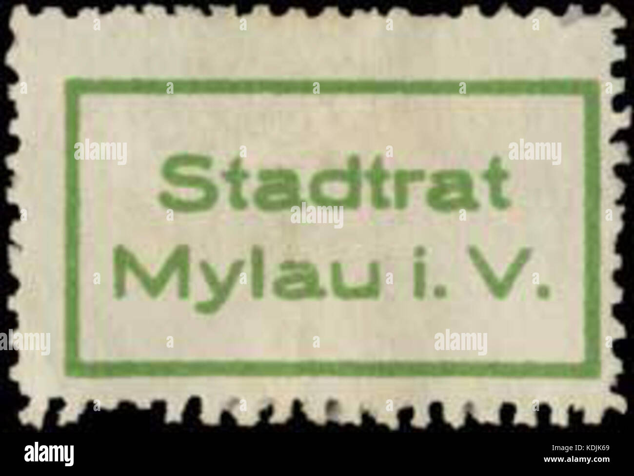 Stadtrat Siegelmarke Mylau im Vogtland W0393421 Foto Stock