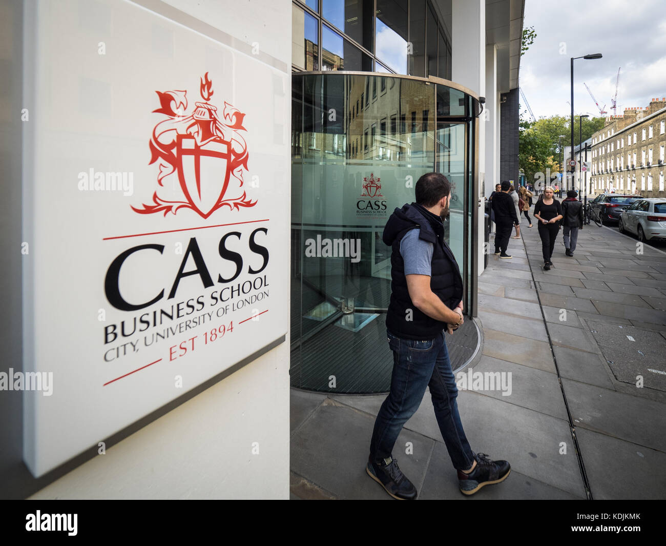 Cass Business School, parte della City University di Londra, in Bunhill Row, central London, Regno Unito Foto Stock