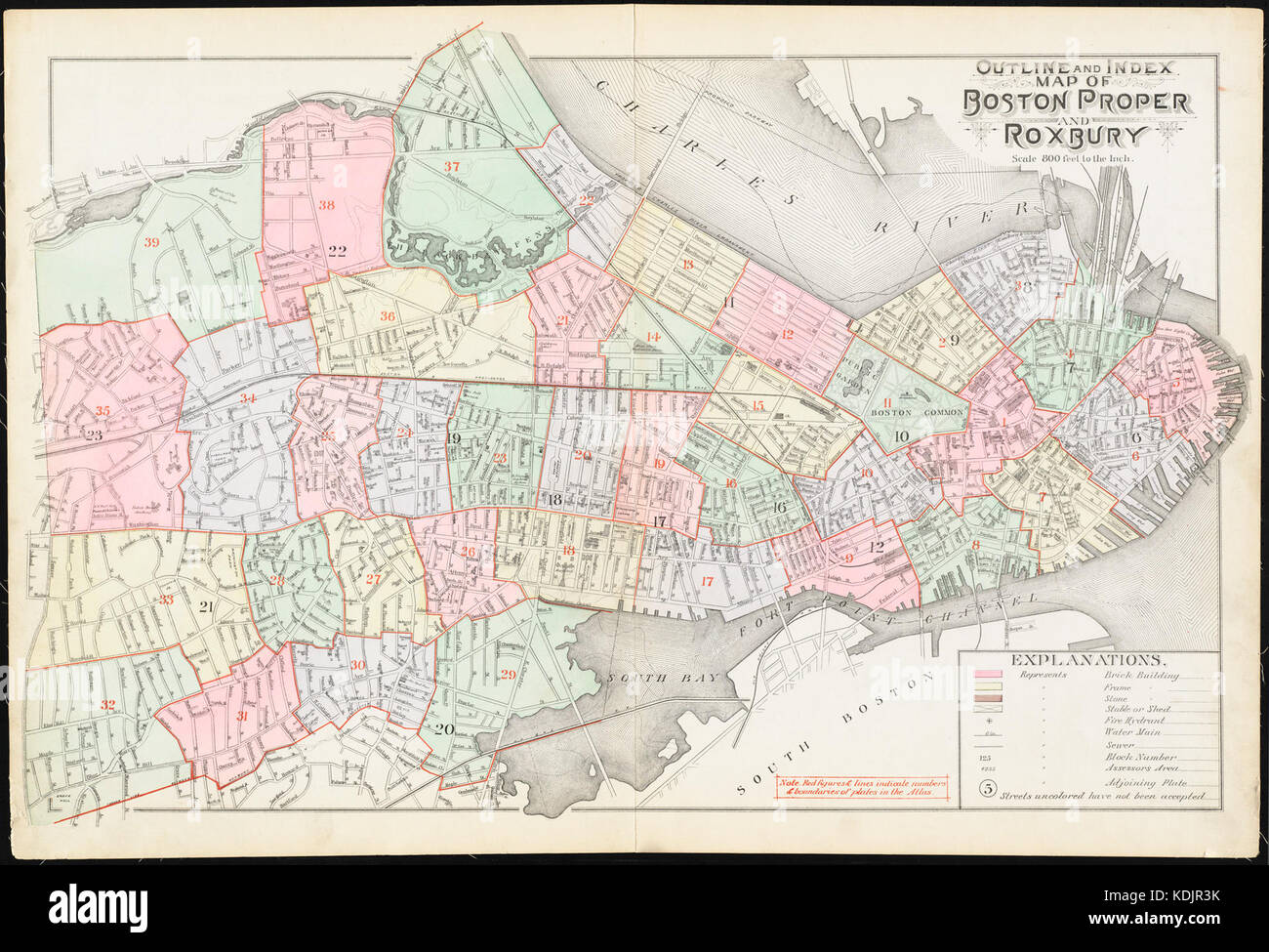 Profilo di indice e mappa di Boston e corretto Roxbury (19242152234) Foto Stock