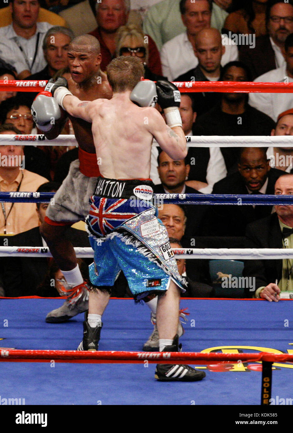 Floyd Mayweather Vs. Ricky Hatton Alla Mgm Grand Garden Arena, Las Vegas, Nevada. 8 dicembre 2007.Kabik / MediaPunch Foto Stock