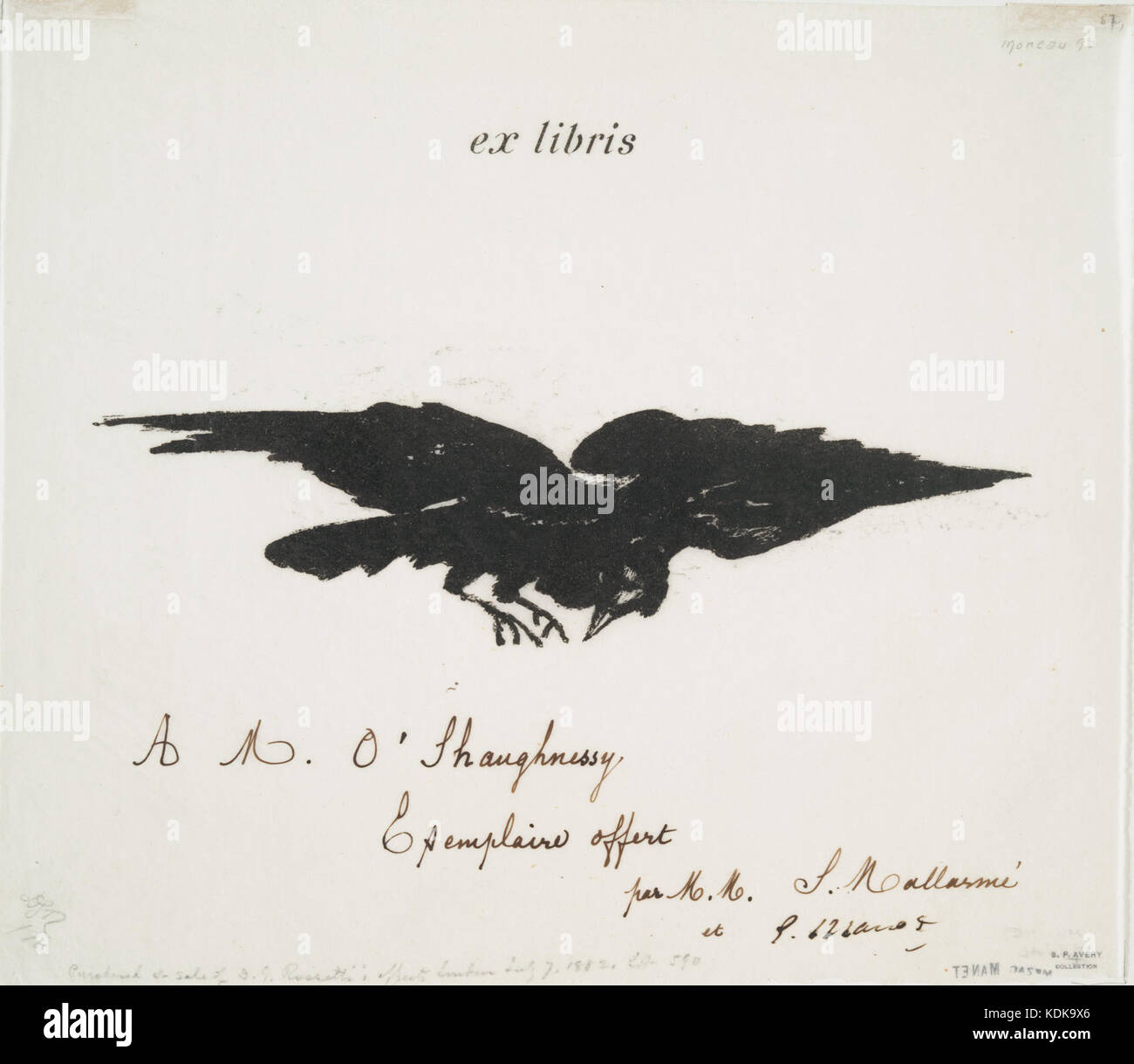 Le corbeau (ex libris) (NYPL B13472281 483465) Foto Stock
