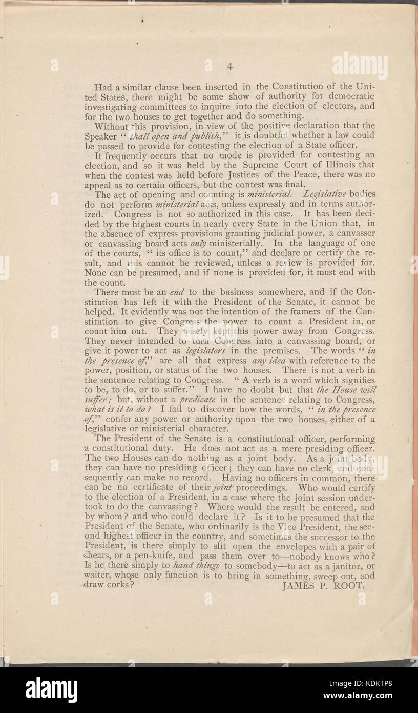 Opuscoli relativi al conteggio degli scrutini elettorali (NYPL B11652246 5023144) Foto Stock