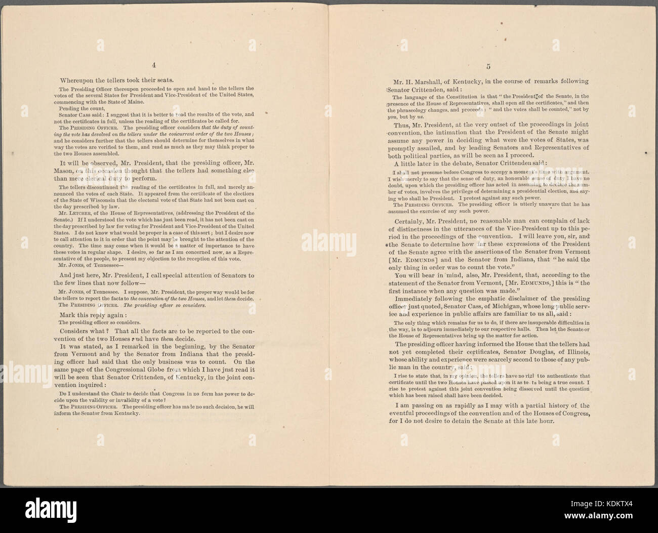 Opuscoli relativi al conteggio degli scrutini elettorali (NYPL B11652246 5023239) Foto Stock