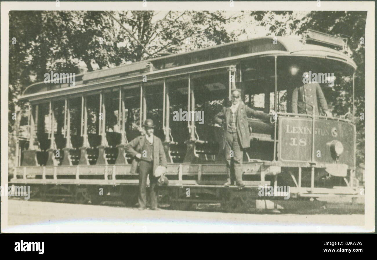 Lexington e Boston Street Stazione tram 1903 cartolina Foto Stock