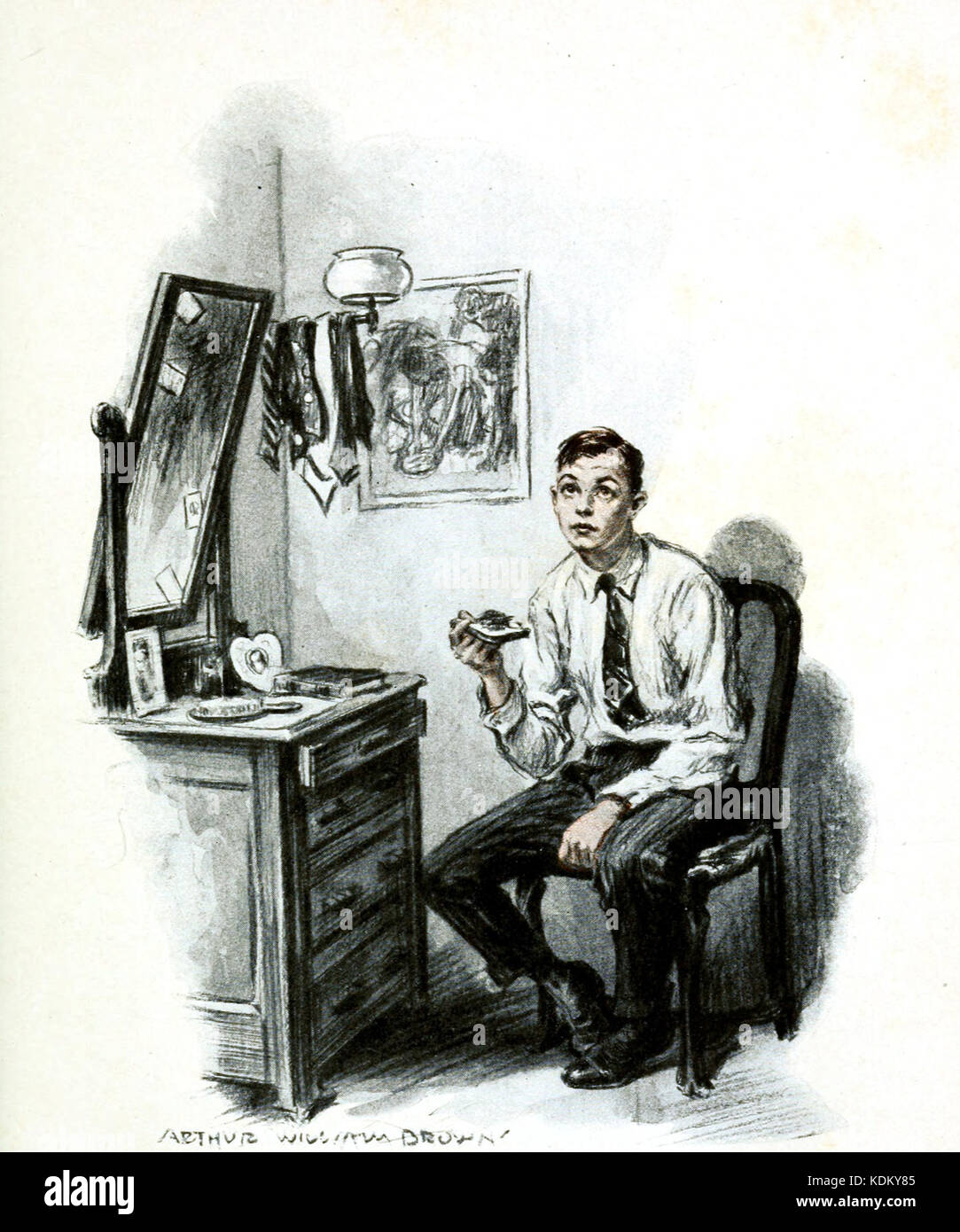 La pagina 35 del romanzo 'Seventeen' presenta un momento chiave nella narrazione, offrendo una visione della trama e dei personaggi. Questo romanzo, scritto da Booth Tarkington, esplora i temi dell'adolescenza e del raggiungimento della maggiore età. Foto Stock