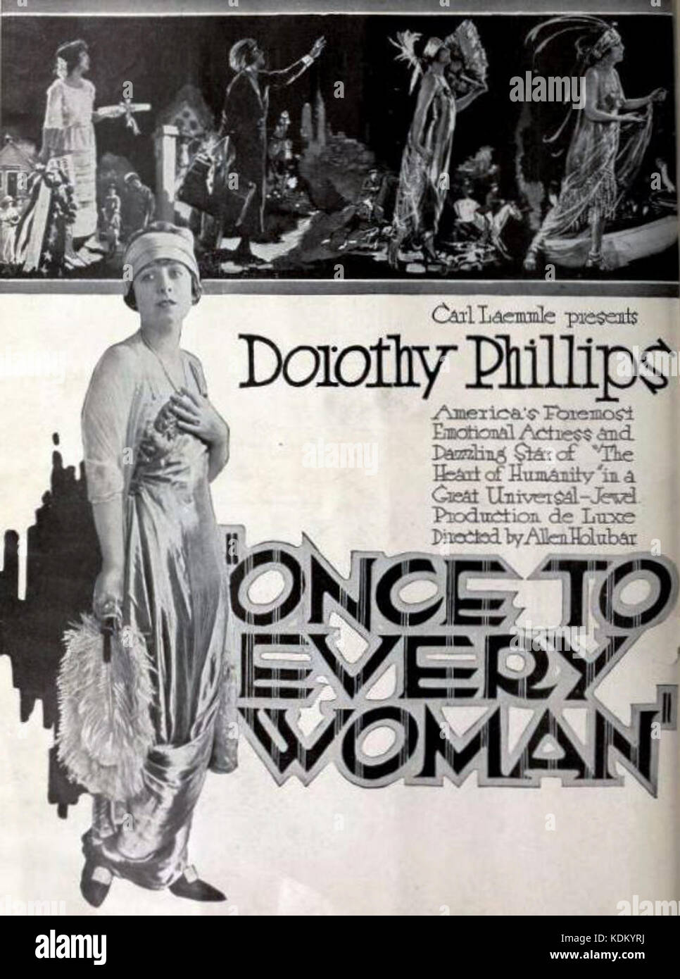 "Once to Every Woman" è un film del 1920 che racconta la storia del viaggio emotivo di una donna. Il film offre uno sguardo al cinema dei primi anni del XX secolo e alle viste sociali sulle donne dell'epoca. Foto Stock